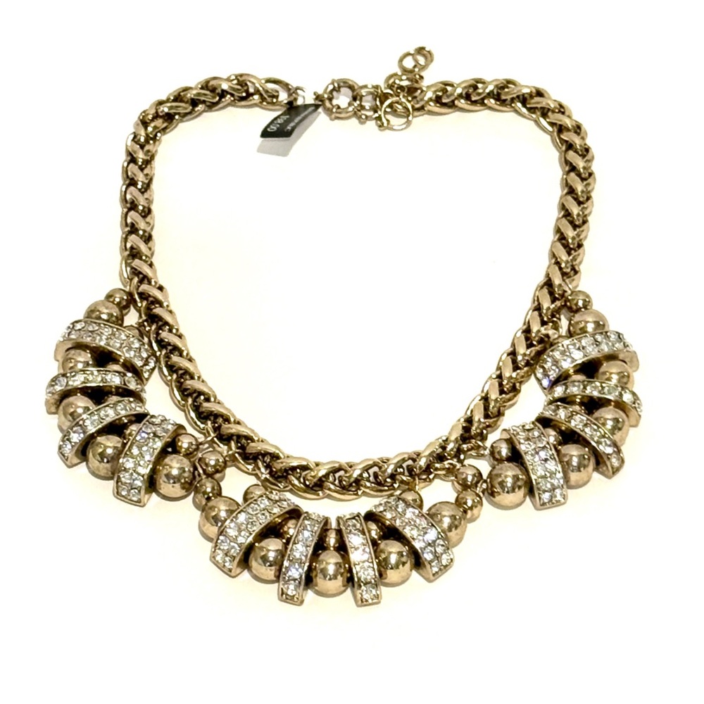 BANANA REPUBLIC | NWT | Sparkling Gold & Crystal Statement Necklace | $98 - Picture 3 of 7